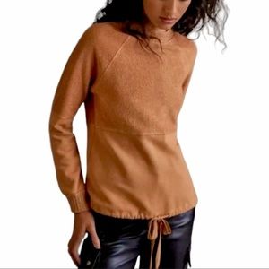 Anthropologie | Drawstring Sweatshirt Amadi Margie Terry Size Small
